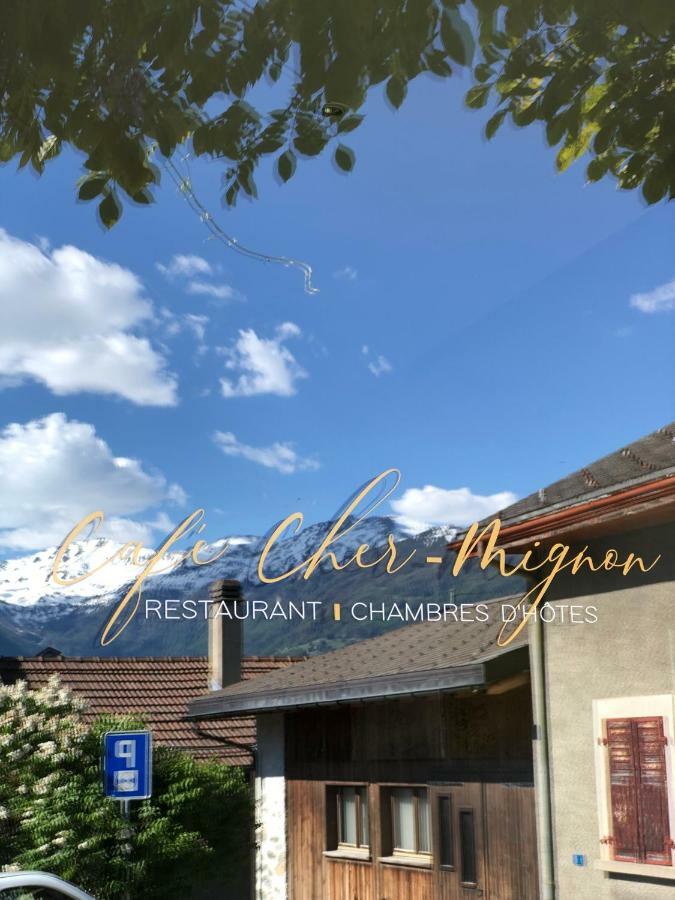 Cafe Cher-Mignon Et Chambres D'Hotes Chermignon-d'en Haut Exteriér fotografie